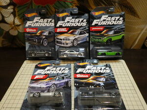 1円～ HOTWHEELS　FAST＆FURIOUS　ワイルドスピード　5台コンプリートセット 　未開封　ホットウィール　絶版　レア　コレクション放出