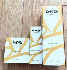 laVita organics ラビタオーガニックス★ファーメントソープ洗顔石けん、セラム美容液ローション化粧水★石鹸エッセンスユーグレナ