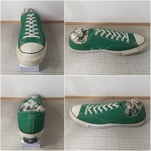 コンバース チャックテイラー ローカット グリーン 35.0cm 左足のみ（CONVERSE ChuckTaylor MADEinUSA Size17）オールスター ALLSTAR