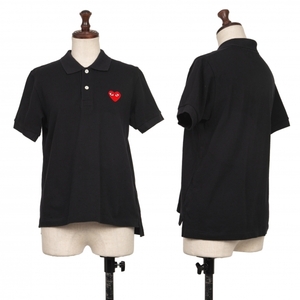 プレイ コムデギャルソンPLAY COMME des GARCONS ハートワッペンポロシャツ 黒M