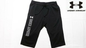 新品◆アンダーアーマー 七分丈パンツ クロップドパンツ 黒 XLサイズ◆吸汗速乾 UNDER ARMOUR スウェットパンツ ブラック