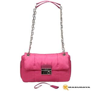 ◆◇【美品】PRADA プラダ ボンバー チェーン ショルダーバック BR5024◇◆