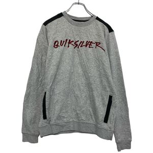 QUIKSILVER プリント スウェット トレーナー クイックシルバー キッズ XL グレー 古着卸 アメリカ仕入 a608-6529