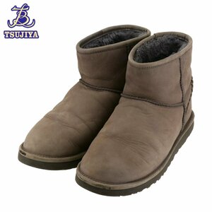 UGG アグ　クラッシックミニ　デコキャプラ　ショートブーツ　ムートン　グレー　サイズ7(日本サイズ25cm)　中古AB【辻屋質店A2881】