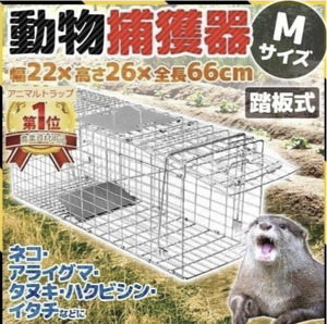 【コンパクト収納】動物捕獲器 Ｍサイズ　アニマルトラップ　害獣 折り畳み 組み立て式