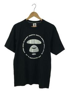 A BATHING APE◆Tシャツ/L/コットン/BLK/プリント/AAPTEM0534XXD/使用感有