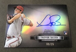 2012 BOWMAN STERLING Trevor Bauer RC Auto BLACK REFRACTOR 25枚限定 トレバー・バウアー直書きサイン