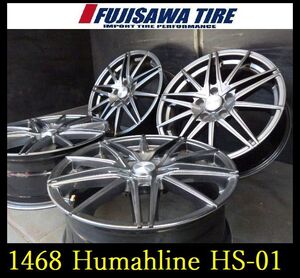 【1468】T4109064◆Humahline HS-01◆17x7J 5穴 PCD114.3 +38◆4本◆アルファード ヴェルファイア エルグランドなど