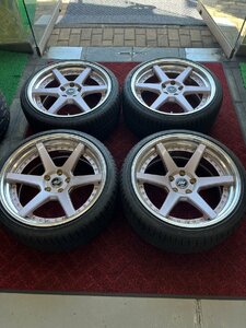 送料無料【WORK】ZE1 F 9J×+35//R 9J+16 19インチ PCD114.3-5穴☆235/35R19☆4本[中古アルミ]タイヤ&ホイール招きモアイ 長野店