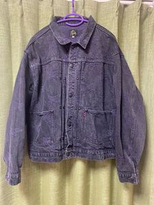 NEEDLES/M.W. JEAN JACKET - 13OZ DENIM / PAPILLON JQ. ニードルス デニムジャケット パピヨン柄 ブラック L