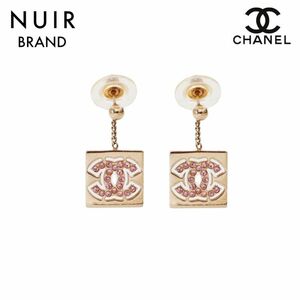 シャネル CHANEL ピアス ココマーク ラインストーン ゴールド