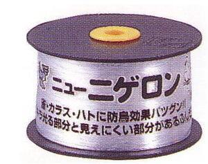 ニューニゲロン 防鳥糸 500ｍ巻 透明 すずめ、カラス、ハトを追放 鳥おどし糸 たくみ　(zsム)