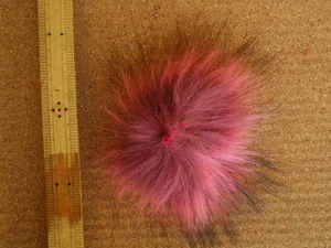 redfd012 FOX (red fox) tail　レッドフォックステール　 pink　ピンク Mパック