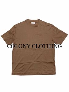 COLONY CLOTHING★L★コロニークロージング★モックネック Tシャツ カットソー★ブラウン★オーバーサイズ★ルーズフィット★ビームス購入