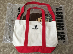 A BATHING APE キャンパス トートバッグ 国内正規品 エイプ BAPE 貴重 BAG 未使用品 限定 NIGO ベイプ