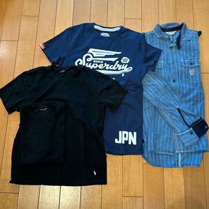 Diesel, super dry, Polo Ralf Lauren シャツ、Tシャツ　サイズS 4枚セット 