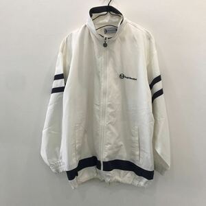 LV931 Sergio Tacchini 長袖 ジップ ナイロンジャケット ゴルフ 白 メンズ S