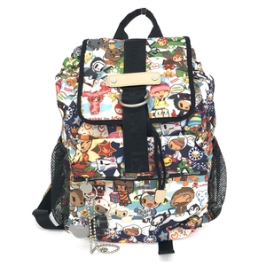 美品◆tokidoki for LESPORTSAC トキドキフォーレスポートサック リュック◆ マルチカラー ナイロン 総柄 レディース バックパック 鞄