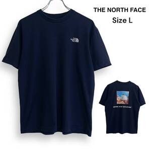 THE NORTH FACE NEVER STOP EXPLORING ザ ノースフェイス フォト バックプリント Tシャツ ネイビー L