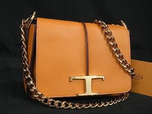 ■新品同様■ TODS トッズ タイムレス レザー ショルダーバッグ 肩掛け 斜め掛け レディース オレンジ系 AS4433