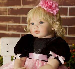 リボーンドール リアル 赤ちゃん人形 トドラードール ベビードール 55cm 高級 かわいい 金髪 女の子 プリンセス ロング?