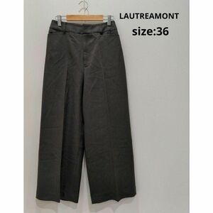 LAUTREAMONT ロートレアモン センタープレス ワイドパンツ 36 秋冬