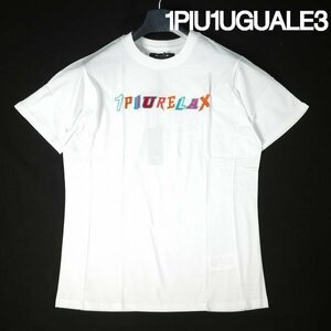 新品1円～★1PIU1UGUALE3 RELAX ウノ ピゥ ウノ ウグァーレ トレ リラックス ROCKロゴ半袖Tシャツ L 白 正規店本物 ◆5543◆