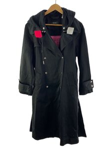 DIESEL◆トレンチコート/XXS/コットン/BLK/HK004306//