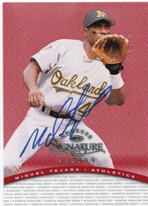 MLB 1997 DONRUSS SIGNATURE 　MIGUEL TEJADA ミゲル・テハダ 直筆サイン　新品ミント状態品