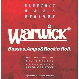 【中古】 WARWICK ワーウィック エレキベース弦 4弦セットステンレス 42210 RED Strings Med