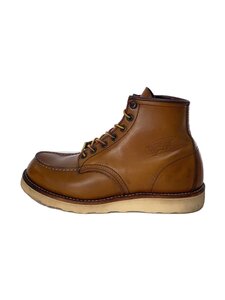 RED WING◆レースアップブーツ・6インチモックトゥ/25.5cm/BRW/牛革