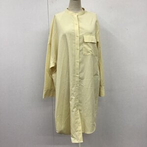 KBF 表記無し ケービーエフ シャツ、ブラウス 長袖 KB14-23Y030 アシンメトリーロングシャツ Shirt Blouse 黄 / イエロー / 10120369