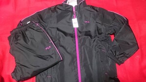 【新品】FILA　裏起毛ウインドブレーカー　上下　レディースL　黒