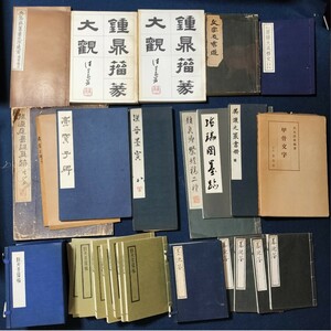 書道 書籍 24冊 まとめて 呉譲之 篆書 墨池筌 甲骨文字 松丸道雄 顔真卿 漢晋墨宝 支那 墨蹟大成釋文 孫過庭 張瑞図 中国 美術 拓本 書道本