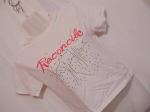 ssyy327 snidel 半袖 Tシャツ ホワイト ■ フロントプリント ■ 刺繍 クルーネック カジュアル カットソー Freeサイズ