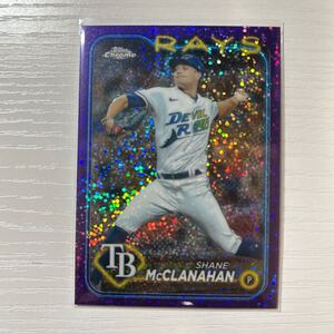 2024 Topps Chrome Shane McClanahan purple speckle refractor 299枚限定