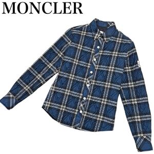 1円〜【超高級激レア品】極美品 MONCLER GAMME BLUE モンクレール ガム ブルー キルティングジャケット チェック 中綿 ナイロンジャケット