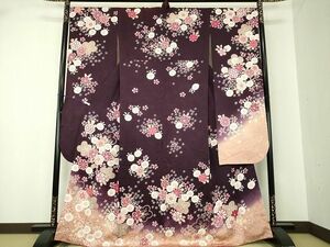 平和屋2■豪華振袖　刺繍　舞桜　暈し染め　金糸　逸品　DAAH5336ps