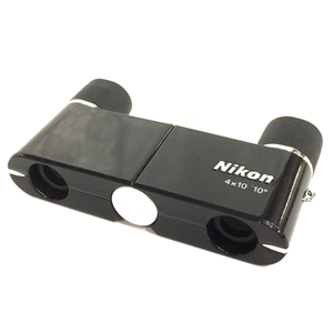 1円 美品 Nikon ニコン 遊 4×10D CF エボニーブラック BAA750AA 双眼鏡 動作確認済