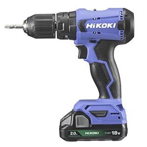 ● HiKOKI(ハイコーキ) 18V コードレス 振動ドライバドリル チャック 2.0~13mm 20段クラッチ 2.0Ah 蓄電池×2個 充電器 ケース付