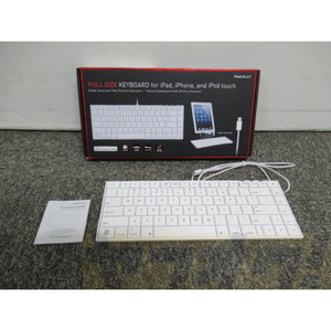 【中古品】MACALLY Lightningキーボード iKeyLT マッカリー Macally Lightning Keyboard for iOS パソコン周辺機器 入力装置 モバイル用