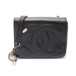 シャネル ココマーク ブランドオフ CHANEL レザー ショルダーバッグ ラムスキン 中古 レディース