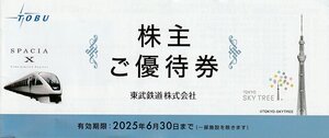 東武鉄道 株主優待冊子 1冊 6月30日まで（東武動物公園・東京スカイツリー他）送料込