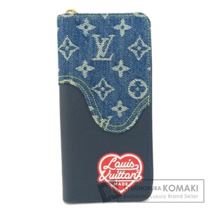 LOUIS VUITTON ルイヴィトン M81107 ジッピーウォレット・ヴェルティカル 長財布（小銭入れあり） モノグラムデニム レディース 中古