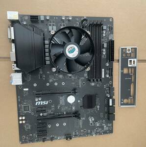 中古品 BIOS確認 MSI Z390-S01/LGA 1151 DDR4デスクトップマザーボード/I/Oパネル付き/CPUクーラー付き