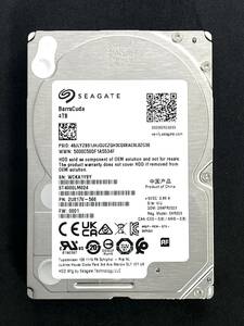 【送料無料】　★ 4TB ★　Seagate / ST4000LM024　【使用時間：10ｈ】　2023年製　新品同様　 2.5インチ内蔵HDD/15mm厚/SATA