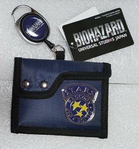 763◇パスケース リール付き バイオハザード 2023 USJ ハロウィン ホラーナイト halloween horror nights 限定 BIOHAZARD Resident Evil