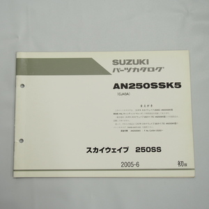 スカイウェイブ 250SS AN250SSK5 CJ43A 補足版 パーツリスト 追補版 2005年6月発行