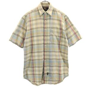 RRL 90s 初期黒タグ 赤三ツ星 チェック柄 半袖 シャツ S ダブルアールエル RALPH LAUREN メンズ