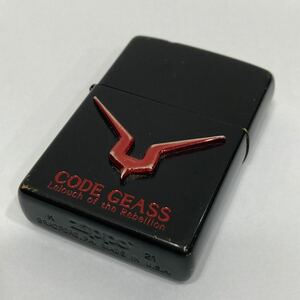 TA★1円～ 中古品 ZIPPO ジッポー オイルライター CODE GEASS コードギアス ブラック×レッドカラー 火花確認済み